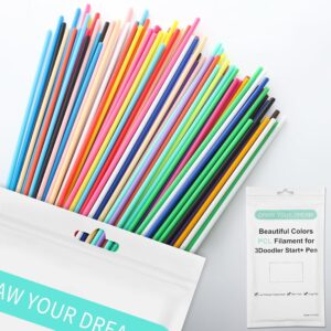 22 Colors 3D Doodler Pen Refill Packs for 3D Printer Filament, 3D Printer Pen Filament Refills ONLY Compatible with 3Doodler Start Pen 110pcs, PCL Filament for 3D Printing Pen 5.98inch