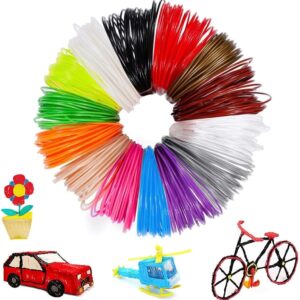 30Pcs 3D Pen Filament 1.75mm PLA Refills Pack, 3D Printing Pen Refills 30 Colors, Each Color 16.4 Feet, Universal Safety 3D Pen PLA Filament for 3D Pen and 3D Printer