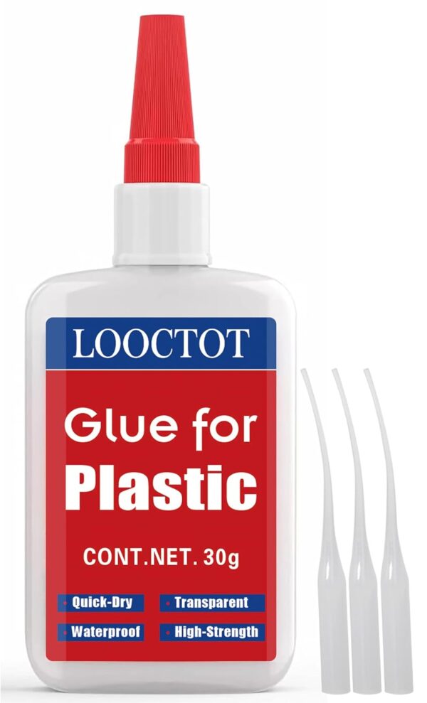 30g Plastic Glue,Adhesive for Legos&Miniatures,3D Printing,Toy Car,ABS,PVC;Super Instant Glue Bonding Between Plastics, Waterproof Clear