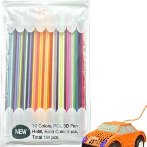 3D Pen Filament - 32 Colors Drawing Pen Refill Filament | 3D Pen Filament Refills | 160 Colors 3D Pen Refills | 3D Doodler Pen Refills | Printing Pen Filament | Pen Filament Refill for Doodler Start