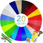 3D Pen Filament PLA, 20 Colors 1.75mm 3D Printing Filament Refills, Diameter Tolerance±0.02mm, Total 100 Meters, 3D Pen Refills for Jandi, LIHUACHEN, MYNT3D, SCRIB3D, Yummici, WGP Pens
