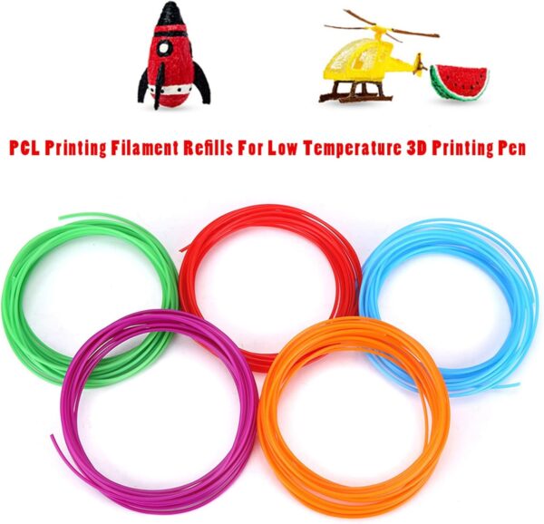 3D Pen Filament Refill, 3D Pen PLA Filament, 20 Colors 3D Printer Filament for 3D Printer Printing Pen Low Temperature - Image 2