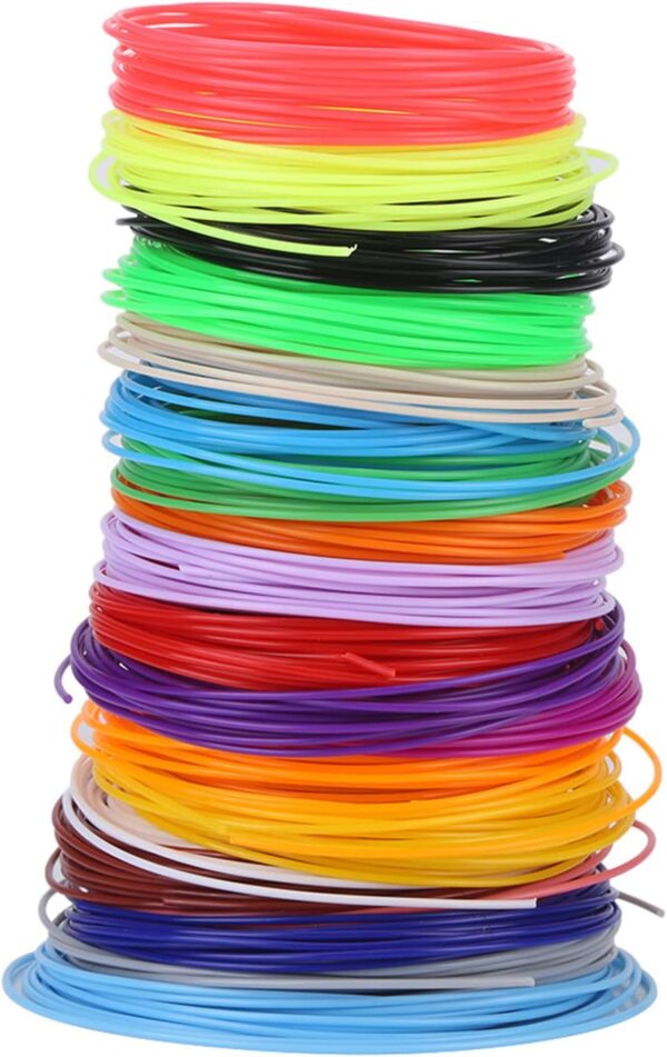 3D Pen Filament Refill, 3D Pen PLA Filament, 20 Colors 3D Printer Filament for 3D Printer Printing Pen Low Temperature