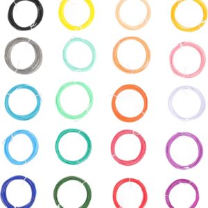 3D Pen Filament Set 20pcs Filament 1.75mm Printing Materials Refills Multi-Colors Great for Beginners Experts