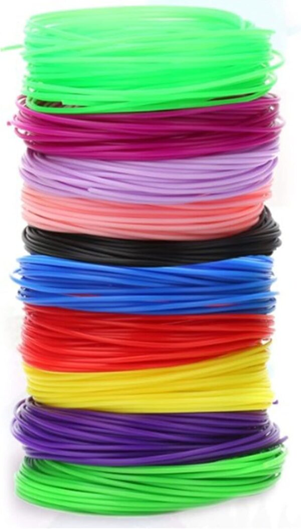 3D Pen Pla Filament Refill, 20 Rolls Bright Colors Pen Filament 3D Replacement Pen Refills, 10.9yd Per Roll - Image 2