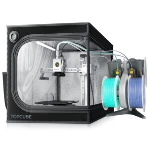 3D Printer Enclosure for Bambu Lab A1 Mini, Large Transparent Window Enclosure with LED Light, Fireproof Dustproof Noise Reduction Constant Temperature 3D Printer Cover, 460x460x550MM