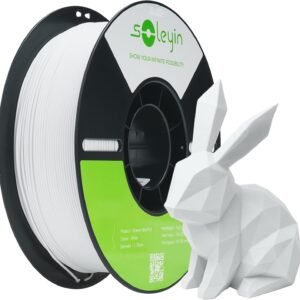 3D Printer Filament 1.75mm Ultra PLA Filament 300mm/s High Speed Accuracy +/- 0.02mm, Enhanced Toughness No Warp, 1kg Spool (2.2lbs), Fit Most FDM 3D Printer, PLA White