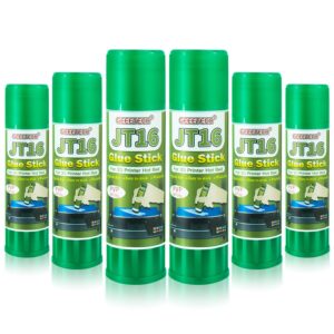 3D Printer Glue Sticks 6 Pieces for Glass, PEI Sheet, Aluminum Build Plate, Solid Adhesive for PETG, PLA, TPU, ABS Filament, 1.27oz*6, Washable Stick Glue