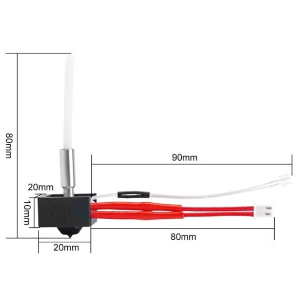 3D Printer Hotend Heatbreak Nozzle Kit 0.4mm with Extra 5X Silicone Socks Cover Compatible with Elegoo Neptune 3 Pro Neptune3 Plus/MAX 3D Printer Accessories Parts - Image 2