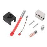 3D Printer Hotend Kit, Acouto Ender 3 S1 Pro 3D Printer Hotend Kit for Ender S1 Etal Heating Block, Throat Tube, Heater Nozzle, Extruder Parts, High Temperature Up to 300 Degrees, 24V 40W - Parts