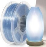 3D Printer PLA Filament Transparent Gradient 1.75mm High Light Transmittance 3D Printing Filament,Print Speed 30-100mm/s PLA Filament,Glitter Clear Sky Blue 3D Printer Filament 1KG