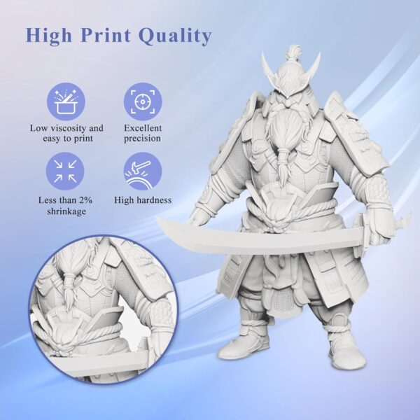 3D Printer Resin High Precision Rigid Standard Resin 3D Printing Liquid Photopolymer Resin for LCD/DLP 3D Printer Machine (Red Wax, 1000g) - Image 2