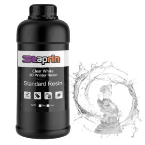 3D Printer Resin, Rigid Resin with Clear Details, Fast Curing, High Precision Resin, Low Odor, Compatible with More Than 90% LCD Light-Curing 3D Printers （Clear 1kg)