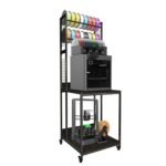 3D Printer Stand with Double Layer 3D Printer Filament Storage Rack, TR22 Heavy Duty Mobile Printer Table with Wheels for Studio Office Storage and Organization