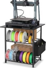 3D Printer Stand with Filaments Storage - 3D Printer Table Filament Shelf Storage Rack Heavy Duty 3D Printer Cart Desk with Wheels for 3D Workshop