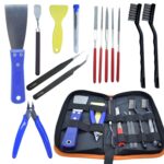 3D Printer Tool Kit, 24pcs 3D Printer Nozzle Cleaning Tool Removal Tool Kit, Wire Brush, Wire Flush Cutter, Scraper Knife, Diamond Files, Tweezer, Putty Knife for 3D Printer, Model Building