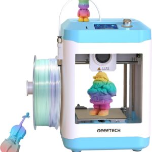 3D Printer for Kids and Beginners,Geeetech Mini 3D Printers with Auto Leveling,High Speed and Fully Open Source,Fully Assembled Direct Drive Extruder,for Home and School,Print Area 3.94×4.33×3.94 in