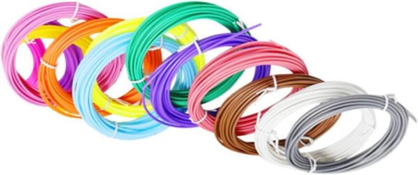 3D Printing Pen Filament Set Pctg Plastic 10 Assorted Colors 1.75mm for Boys and Girls and Educational Toys