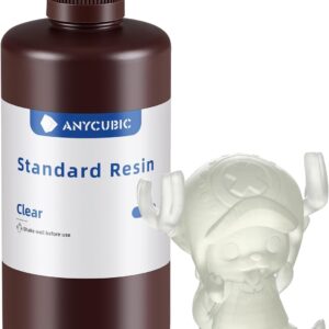 ANYCUBIC 3D Printer Resin, 405nm High Precision Fast Curing Photopolymer Resin for LCD 3D Printing 1kg Clear