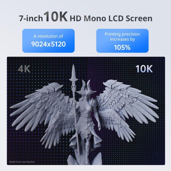 ANYCUBIC Photon Mono 4, Resin 3D Printer with 7'' 10K Mono LCD Screen, Stable LighTurbo Light Source and 70mm/h Fast Printing, Print Volume 6.04'' x 3.42'' x 6.49'' - Image 2