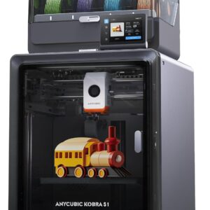 Anycubic 3D Printer Kobra S1 Combo, Multi-Color 3D Printer Max 600mm/s High Speed Printing High Precision, Works Right Out of Box Sealed Storage Intelligent Mult-Filament Drying 9.8"x9.8"x9.8"