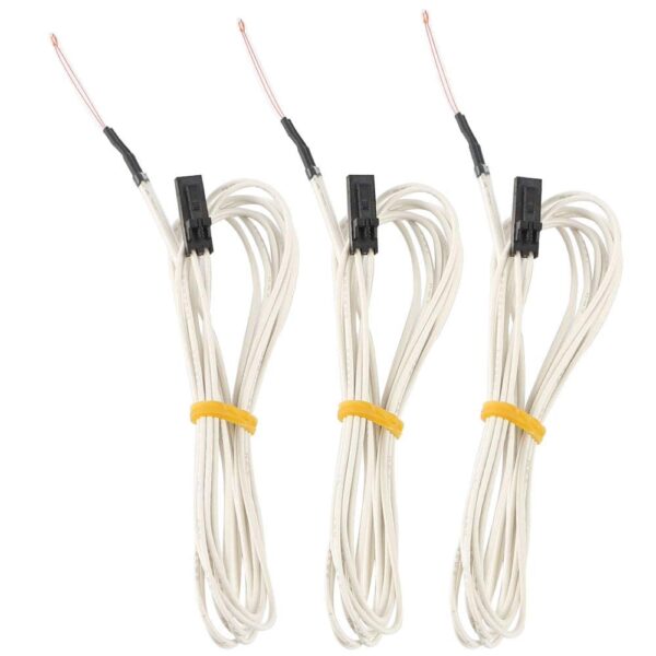 BCZAMD 3PCS NTC 3950 100K Thermistor with 1 Meter Wiring for EinsyRambo Mainboard Prus i3 MK2S/MK3 3D Printer Heatbed or Hot End Imdinnog