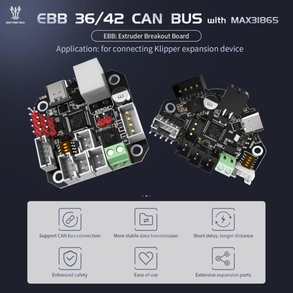 BIGTREETECH EBB42 CAN Bus Toolboard with MAX31865, Extruder Breakout Borad for Nema 17 42mm Stepper Motor, Adaptor Board for Connecting Klipper Expansion Device - Image 2