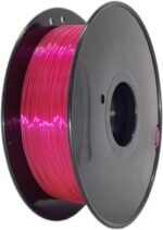 BORDSTRACT 3D Printer Consumables, 1.75mm 0.8kg TPU Flexible, Transparent Pink FDM Printing Pen Filament for Common 3D Printers