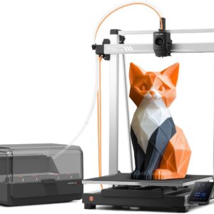 Bundle Anycubic Kobra 3 Max Combo 3D Printer, Support Multi Color Printing 600mm/s High-Speed Printing, Large Build Volume 420x420x500mm, Auto Leveling & Smart Vibration Compensation PEI Plate