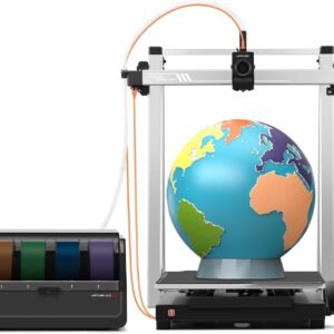 (Bundle Anycubic Kobra 3 Max Combo) Anycubic 3D Printer, Support Multi Color Print600mm/s High-Speed Printing, Large Build Volume 420x420x500mm, Auto Leveling & Smart Vibration Compensation PEI Plate