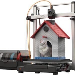 (Bundle Anycubic Kobra 3 Max Combo) Anycubic Multicolor 3D Printer, 600mm/s High-Speed Printing, Large Build Volume 420x420x500mm, Auto Leveling & Smart Vibration Compensation PEI Plate