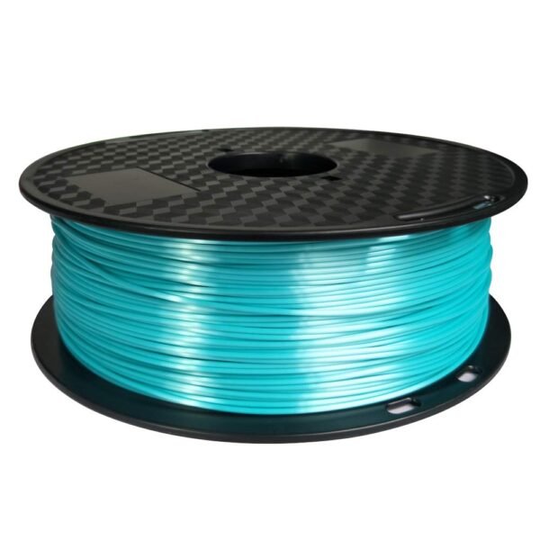 CC3D Silk Blue PLA Filament 1.75mm 3D Printer Filament 1KG Shiny Cyan PLA 3D Printing Material Shine Silky Shiny Metallic Metal Light Blue Filament - Image 2