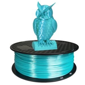 CC3D Silk Blue PLA Filament 1.75mm 3D Printer Filament 1KG Shiny Cyan PLA 3D Printing Material Shine Silky Shiny Metallic Metal Light Blue Filament