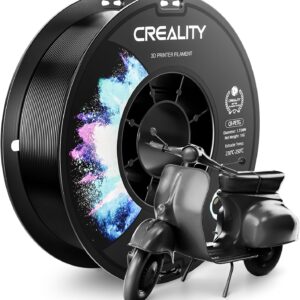 CREALITY PETG Filament 1.75mm 3D Printer Filament, 1kg (2.2lb) Neatly Wound Spool, Dimensional Accuracy ±0.03mm, Fit for Ender, Bambu Lab, Anycubic,ELEGOO FDM Printers, Black