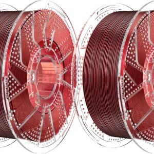 Chitu Systems Conjure Silk PLA 3D Printer Filament, 2KG Spool (4.4lbs), 1.75mm Dual Color Filament, Dimensional Accuracy +/-0.02mm, Silk 3D Printing Filament Bundle, (Black Red 2-Pack)