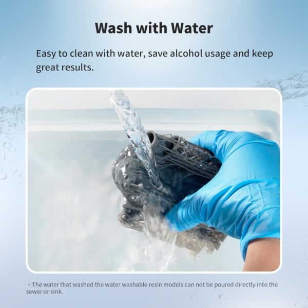 Chitu Systems Water Washable Resin 1KG,Faster Post-Processing, 405nm Standard Photopolymer Resin for 8K/10K/12K/LCD/DLP/SLA 3D Printers,Near-Expiry Resin - Limited Stock (Black, 1000g) - Image 2