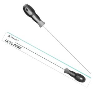 Creality 3D Printer Tools, Creality Clog Poke 3D Printer Nozzle Cleaning Kit for 1.75mm Filament Nozzles, Φ1.5mm Needle with Arrow Tip, 210mm Prolong&Hight Hardness Cleaning Hotend Without Disassembly