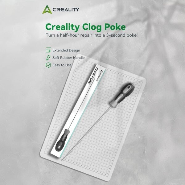 Creality 3D Printer Tools, Creality Clog Poke 3D Printer Nozzle Cleaning Kit for 1.75mm Filament Nozzles, Φ1.5mm Needle with Arrow Tip, 210mm Prolong&Hight Hardness Cleaning Hotend Without Disassembly - Image 2