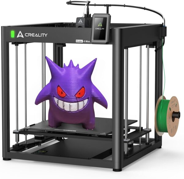 Creality Ender-5 Max 3D Printer, 400x400x400mm Large Build Volume, 700mm/s High-Speed Printing, 36-Point Auto Leveling, LAN Multi-Device Control, Professional FDM 3D Printing