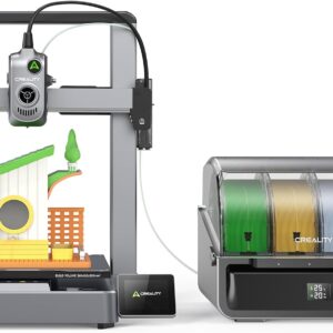 Creality Hi Combo Multicolor 3D Printer with CFS, 500mm/s High Speed Printing,Full-auto Leveling, Automatic Filament Reading, Fully Assemble, Silent Mode 3D Printers 10.24×10.24×11.81 inch