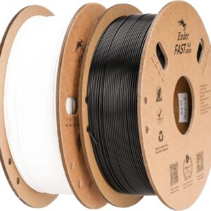 Creality High Speed PLA Filament 1.75mm Bundle 2Kg, 3D Printer Filament for 300mm/s Printing, Rapid PLA Filament No-Tangling, Dimensional Accuracy +/- 0.02mm for Most FDM 3D Printers (Black & White)