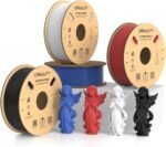 Creality Hyper PLA Filament Bundle 4KG, Up to 600mm/s High Speed 3D Printer Filament PLA, No-Tangling Stronger Toughness Fit Most 3D Printers