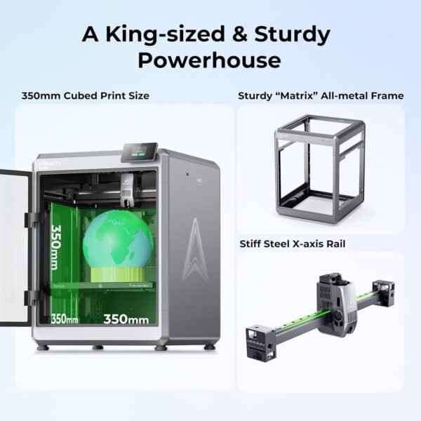 Creality K2 Plus 3D Printer, Support Multi Color Printing Needs CFS, Max 600mm/s Fast Printing, Dual AI Cameras, Full-auto Leveling, Ready-to-Use FDM 3D Printers, Large Build Volume 350x350x350mm - Image 2