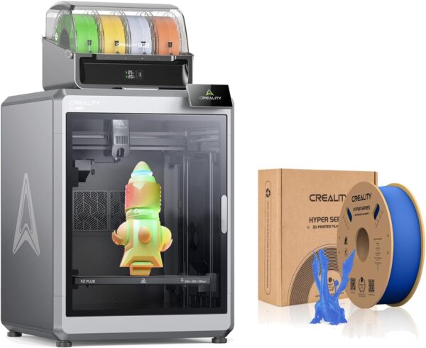 Creality K2 Plus Combo 3D Printer 350x350x350mm Build Volume with 16-Color Printing and Creality Hyper PLA Blue Filament