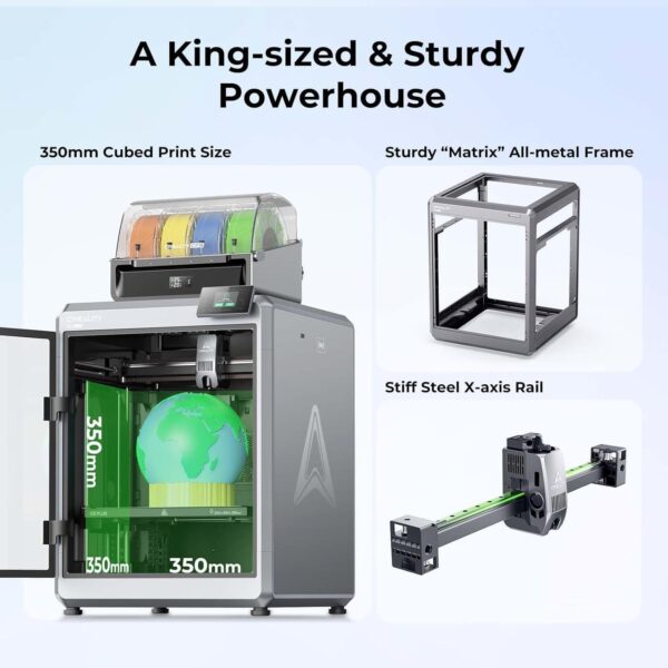 Creality K2 Plus Combo 3D Printer, Multi Color Printing with CFS Max 600mm/s Fast Printing,Dual AI Cameras, Full-auto Leveling, Ready-to-Use FDM 3D Printers, Large Build Volume 350x350x350mm - Image 2