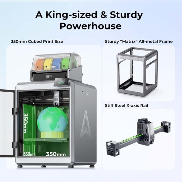 Creality K2 Plus Combo 3D Printer, Multi Color Printing with New CFS, Max 600mm/s Printing Speed, Full-auto Leveling, Next-Gen Direct Drive Extruder, Dual Al Camera, Build Volume 350 * 350 * 350mm - Image 2