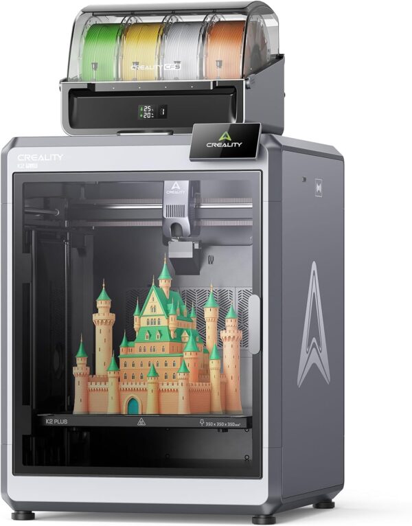 Creality Official K2 Plus Combo 3D Printer, Multi Color Printing with CFS 600mm/s High-Speed Full Auto-Leveling Dual Al Camera Next-Gen Direct Drive Extruder Build Volume 13.78x13.78x13.78 inch