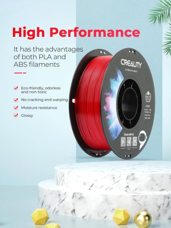 Creality PETG Filament 1.75mm, 3D Printer Filament, Excellent Toughness High Precision, Odorless Non-Toxic Moistureproof, Accuracy +/- 0.02mm, 2 Pack-1kg (Black & White) - Image 2