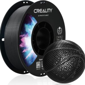 Creality TPU Filament Black, Flexible 3D Printer Filament 1.75mm for Airless Basketball, 95A Shore Hardness Good Layer Bonding Performance Dimensional Accuracy +/- 0.03 mm for Most FDM 3D Printers,1kg