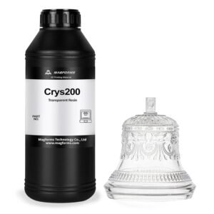 Crys200 Ultra Clear 3D Printer Resin - Glass Like & Non-Yellowing, High Precision and Strength, 405nm Photopolymer Resin for LCD DLP 3D Printers (High Clear, 1KG)